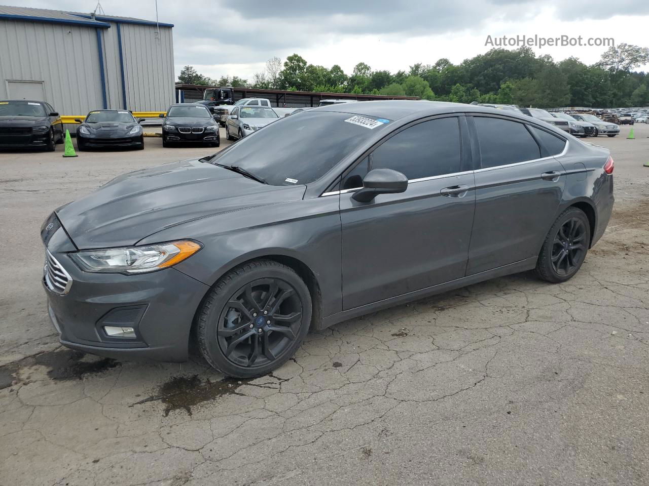 2020 Ford Fusion Se Gray vin: 3FA6P0HD0LR160659