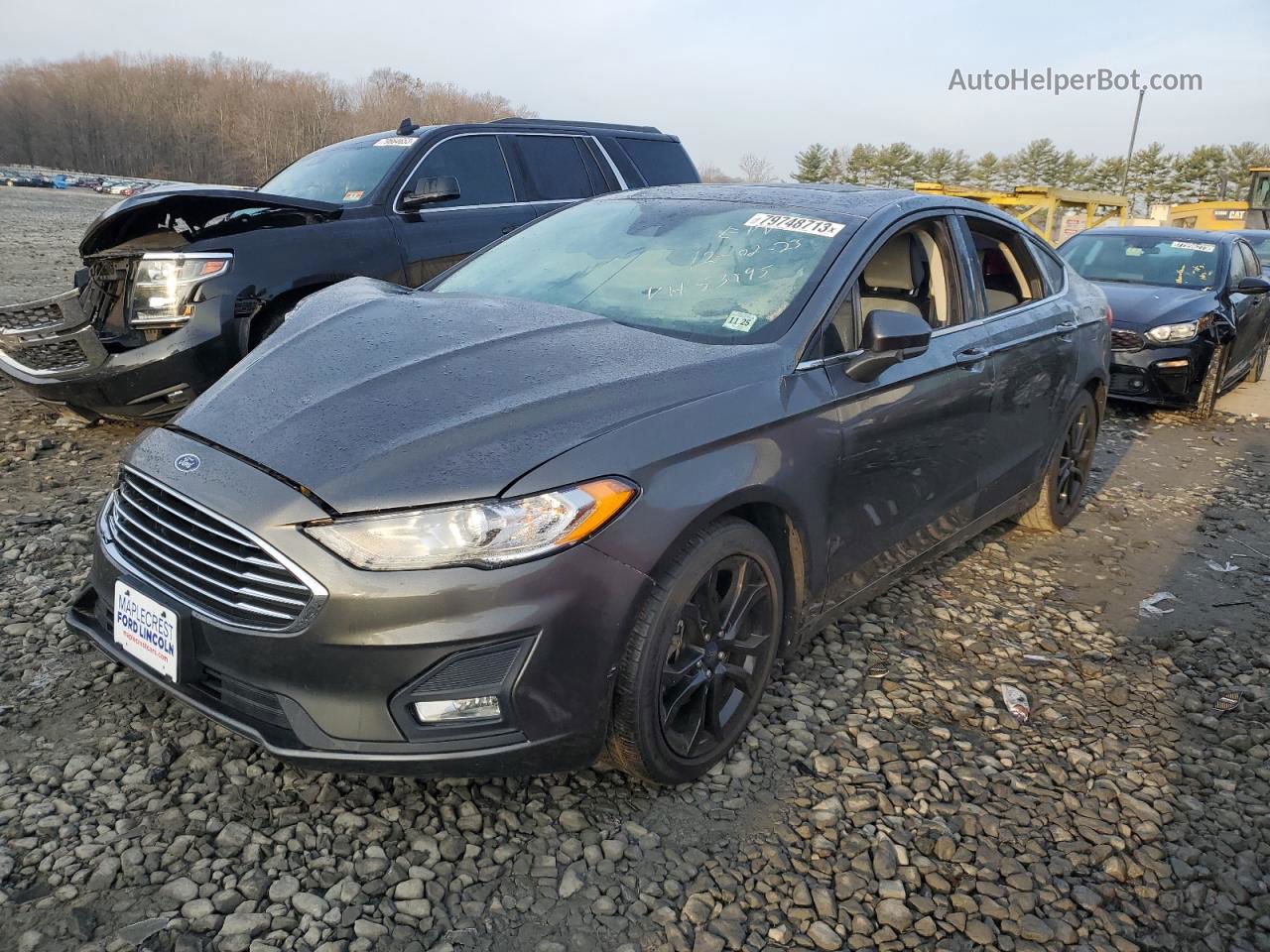 2020 Ford Fusion Se Gray vin: 3FA6P0HD0LR183195