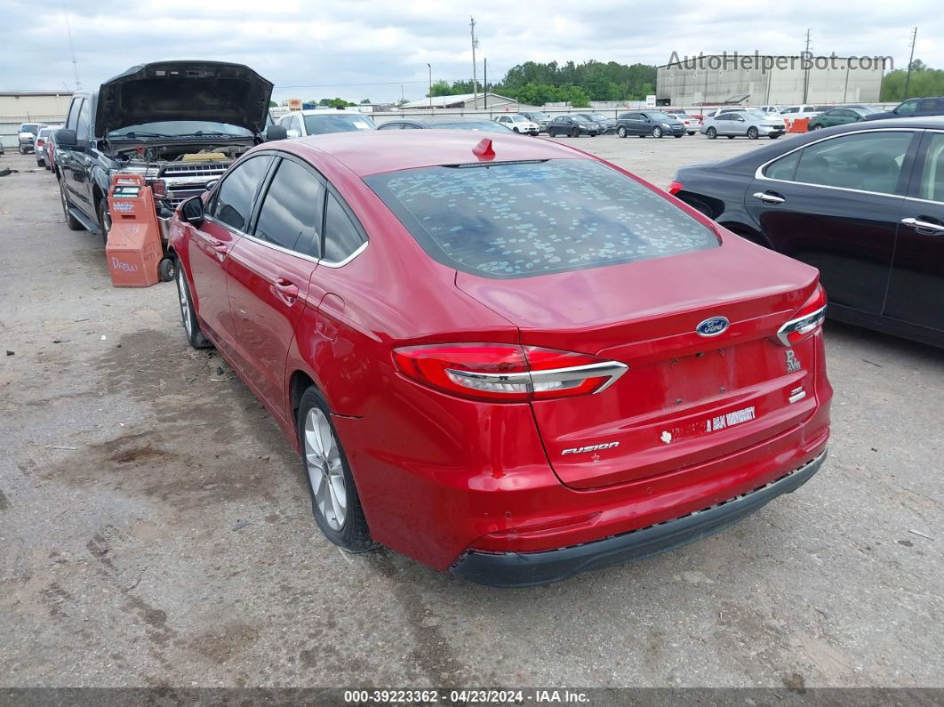 2020 Ford Fusion Se Red vin: 3FA6P0HD0LR187652