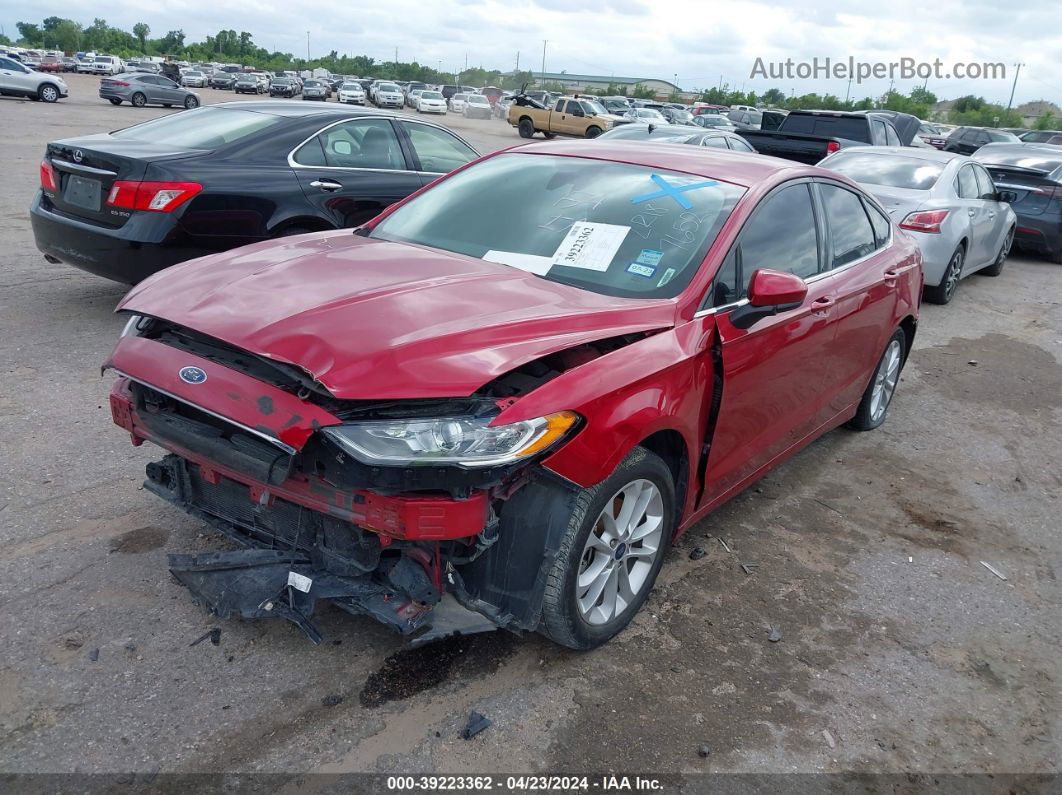 2020 Ford Fusion Se Red vin: 3FA6P0HD0LR187652