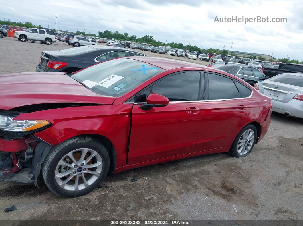 2020 Ford Fusion Se Red vin: 3FA6P0HD0LR187652