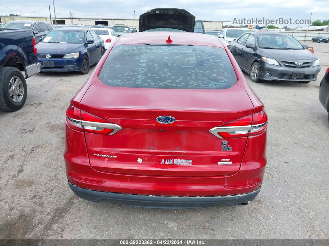 2020 Ford Fusion Se Red vin: 3FA6P0HD0LR187652