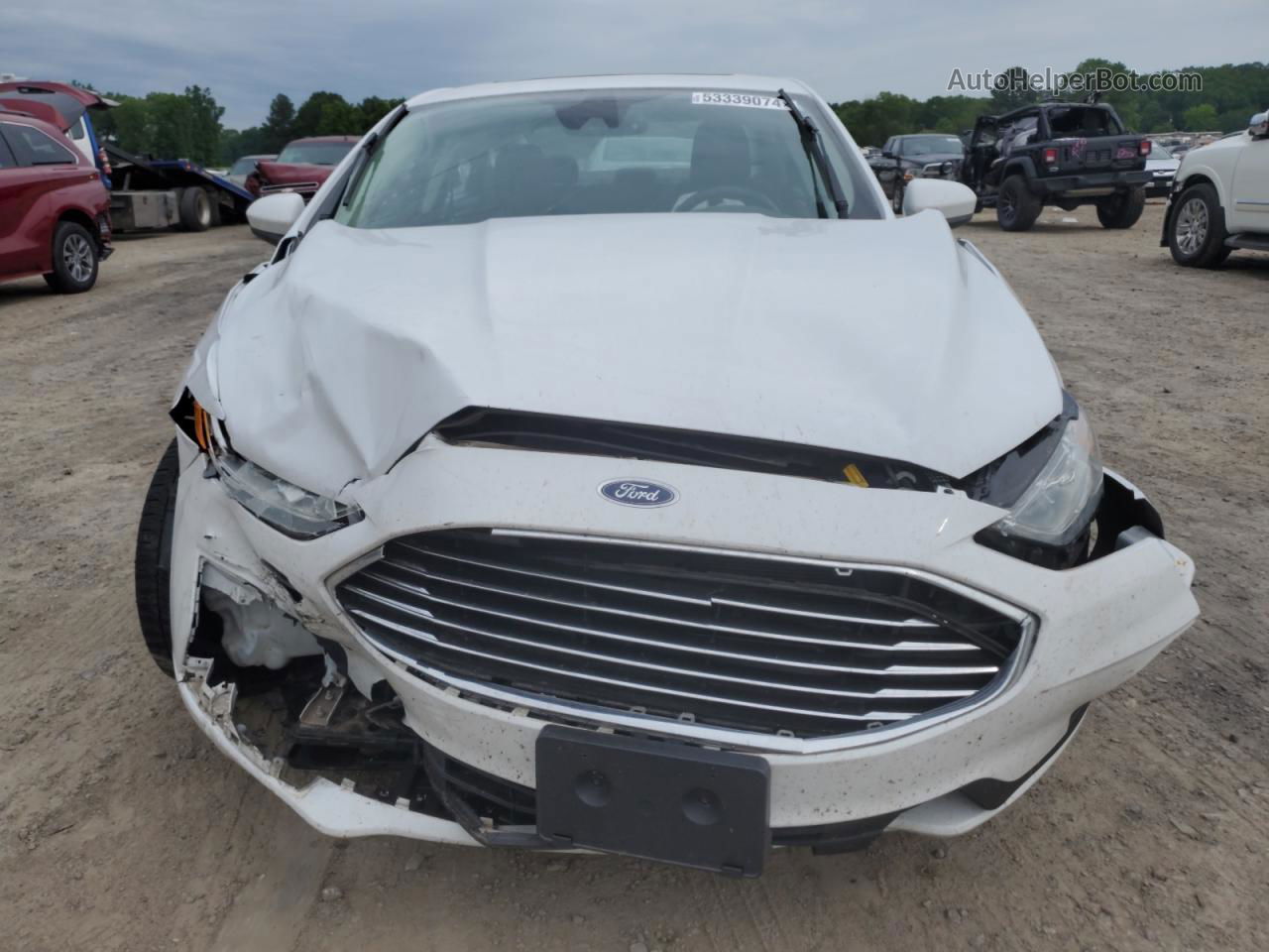 2020 Ford Fusion Se White vin: 3FA6P0HD0LR201288