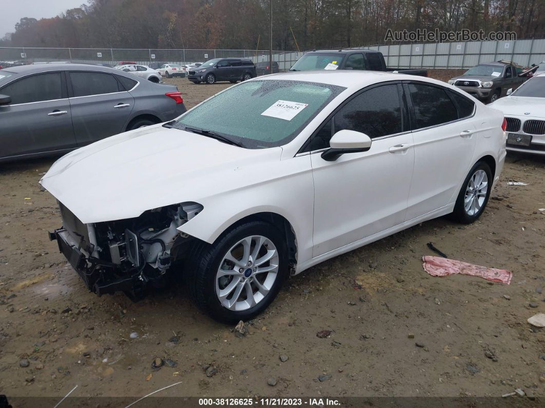 2020 Ford Fusion Se White vin: 3FA6P0HD0LR221279