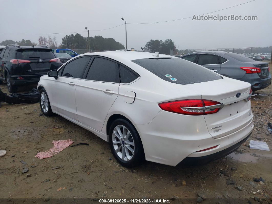 2020 Ford Fusion Se White vin: 3FA6P0HD0LR221279