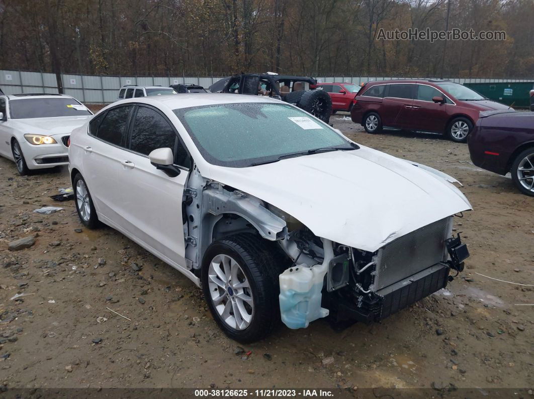 2020 Ford Fusion Se White vin: 3FA6P0HD0LR221279