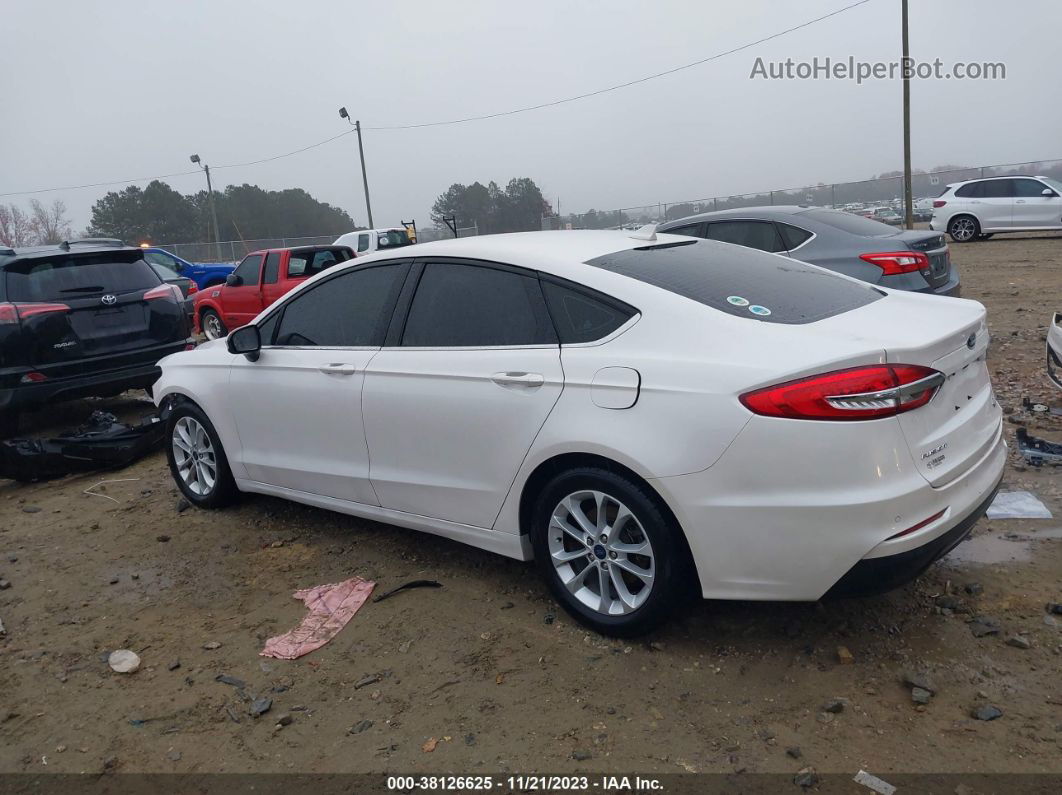 2020 Ford Fusion Se White vin: 3FA6P0HD0LR221279