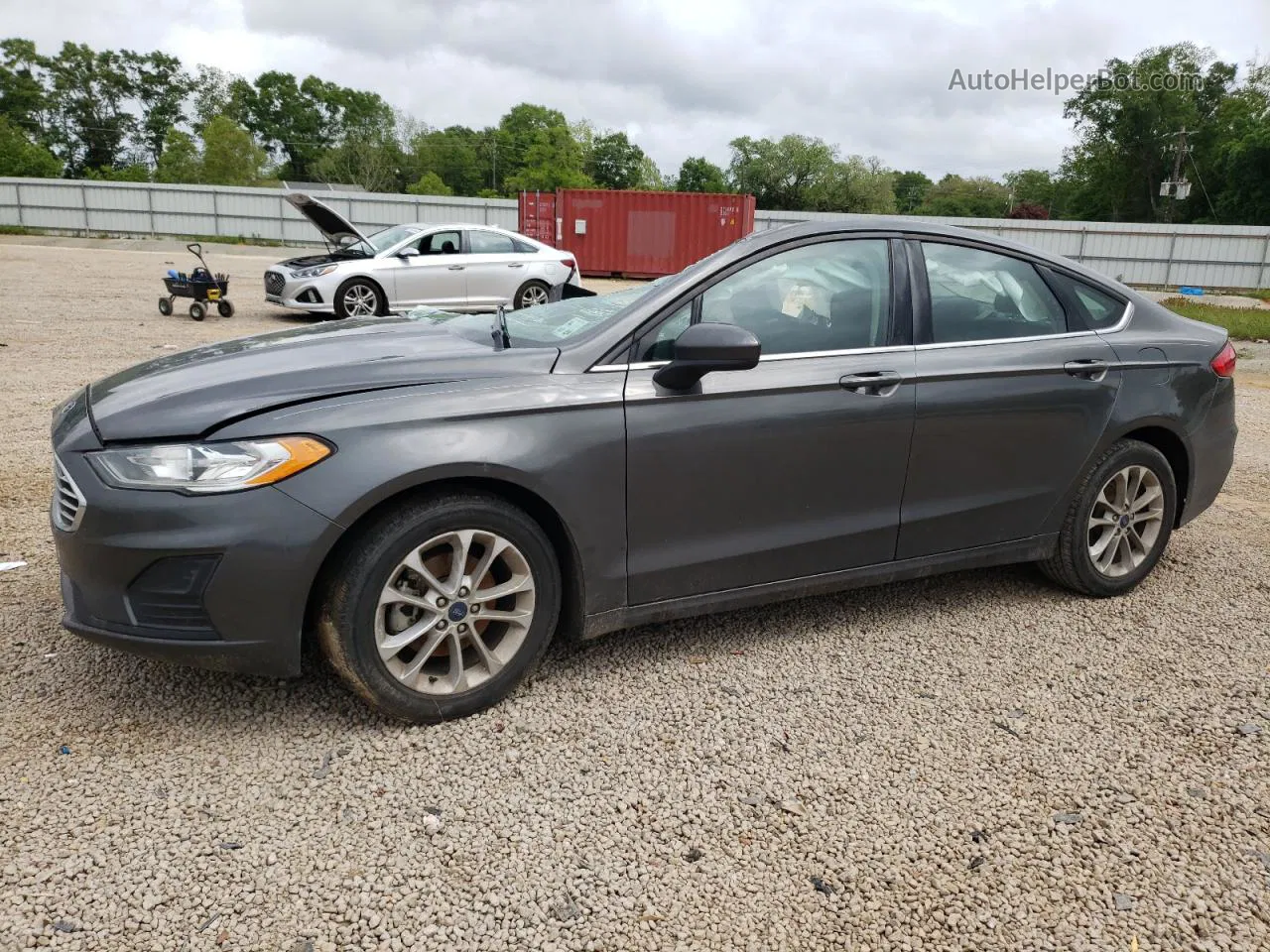 2020 Ford Fusion Se Gray vin: 3FA6P0HD0LR223145