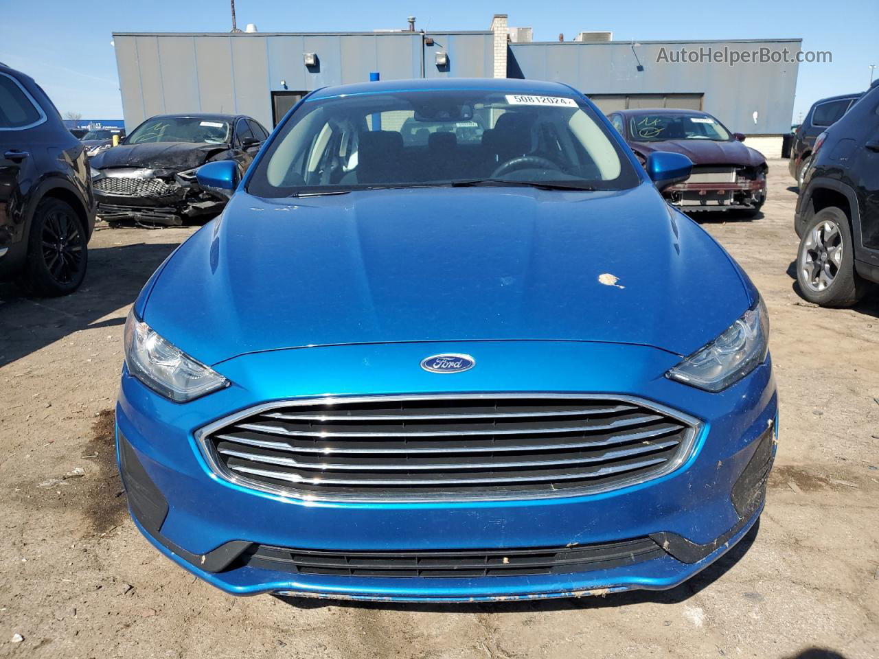 2020 Ford Fusion Se Синий vin: 3FA6P0HD0LR227857