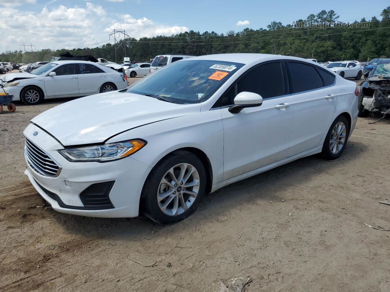 2020 Ford Fusion Se White vin: 3FA6P0HD0LR242049