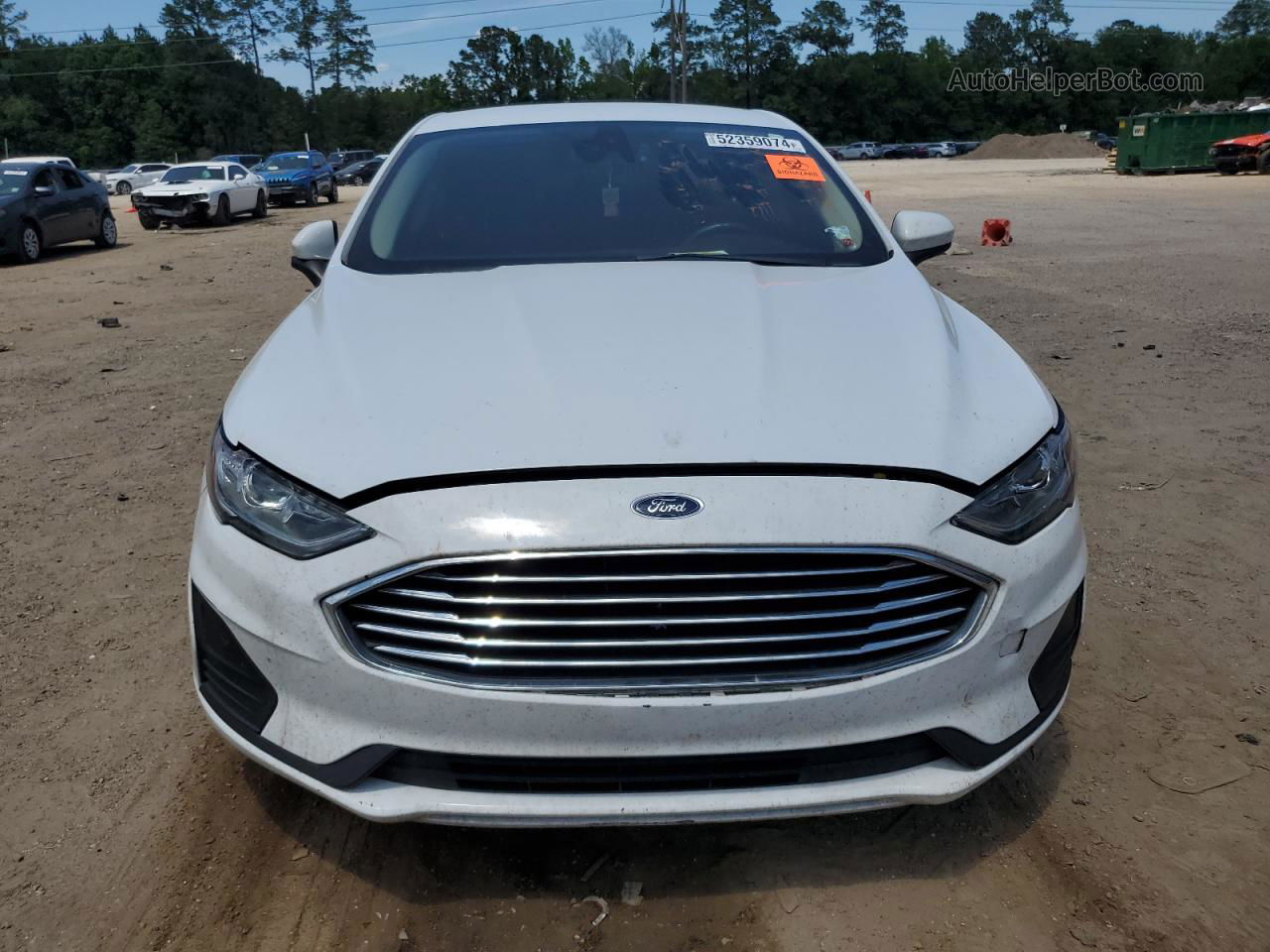 2020 Ford Fusion Se White vin: 3FA6P0HD0LR242049