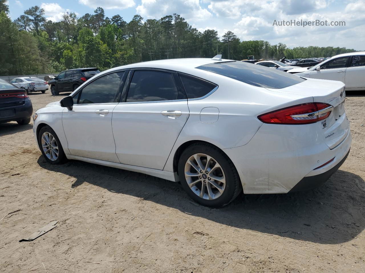 2020 Ford Fusion Se White vin: 3FA6P0HD0LR242049