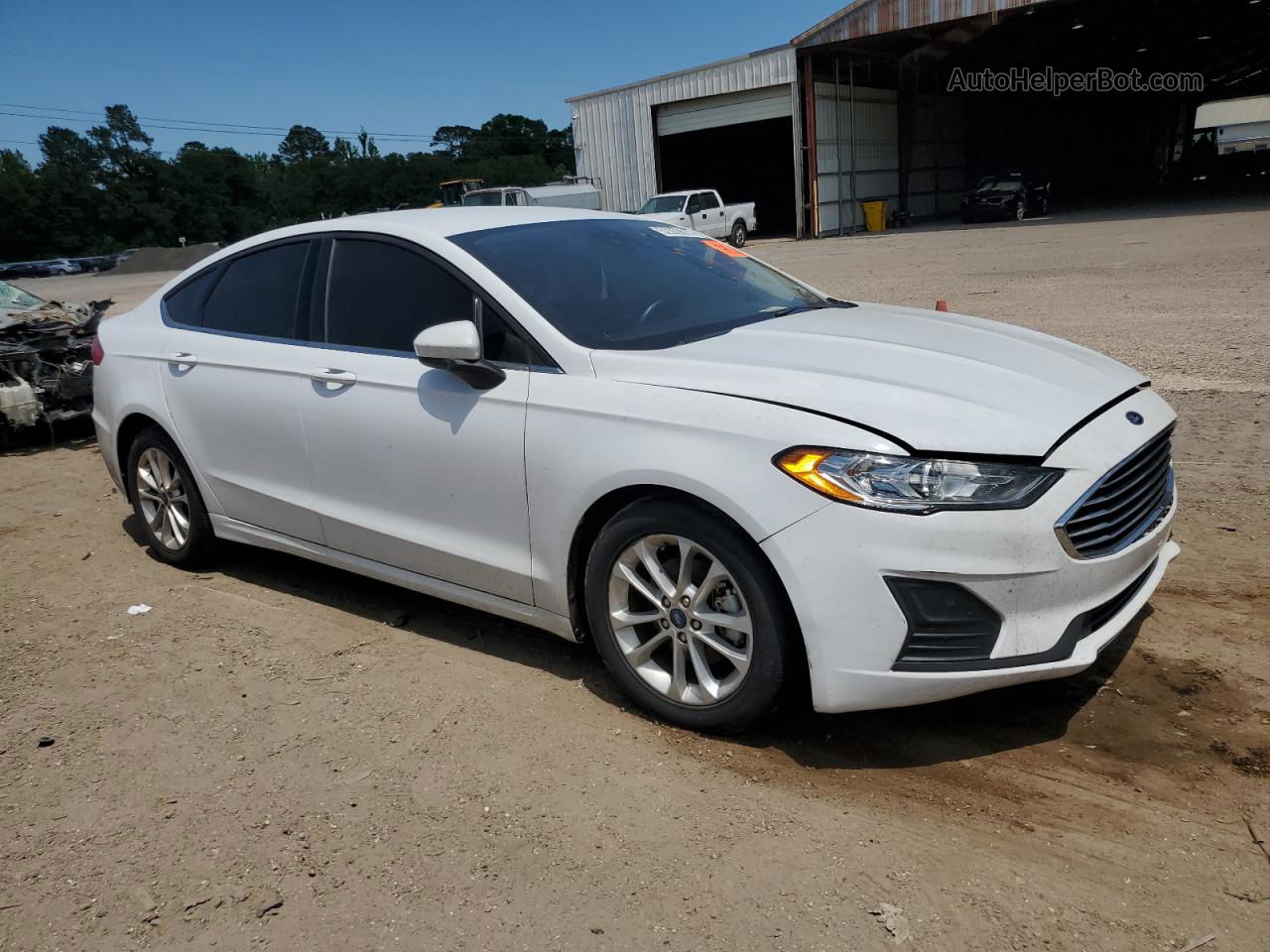 2020 Ford Fusion Se White vin: 3FA6P0HD0LR242049