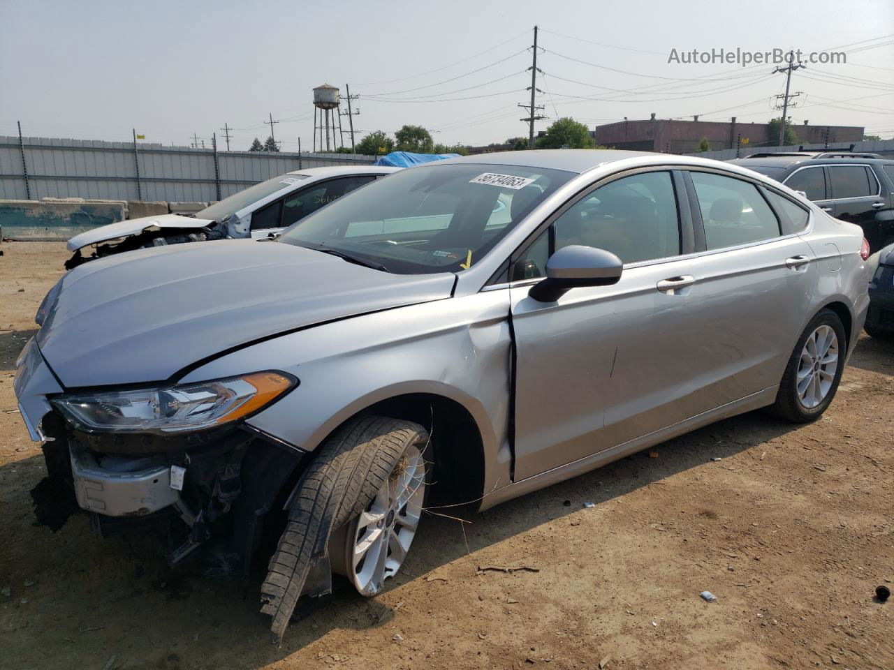 2020 Ford Fusion Se Silver vin: 3FA6P0HD0LR259269