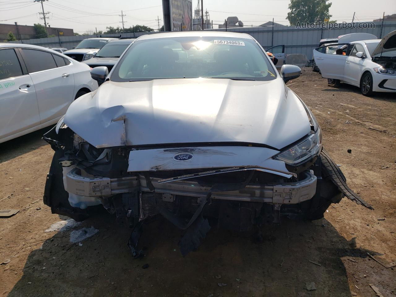 2020 Ford Fusion Se Silver vin: 3FA6P0HD0LR259269