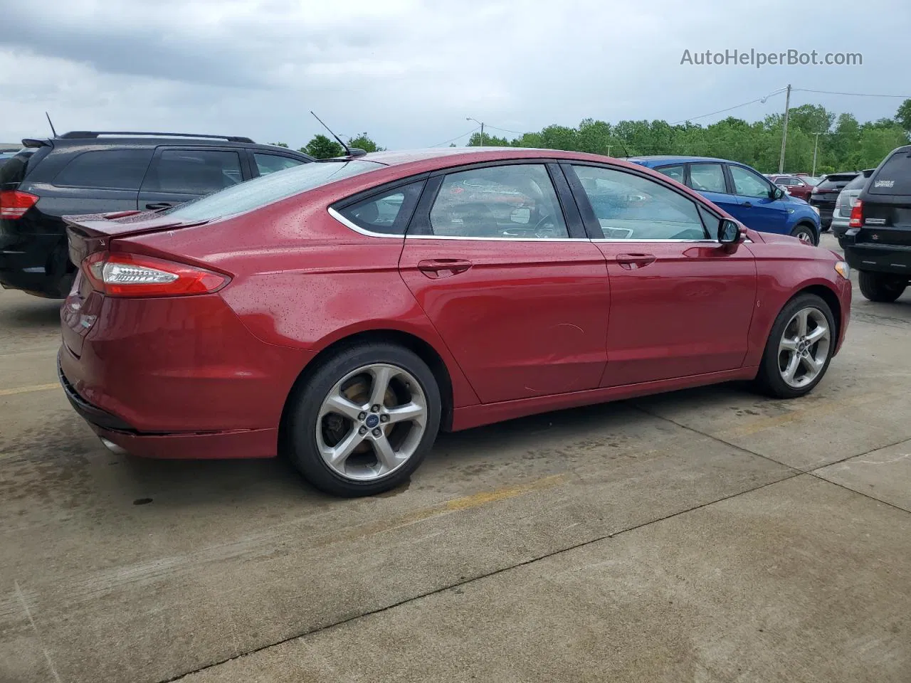 2014 Ford Fusion Se Red vin: 3FA6P0HD1ER135403