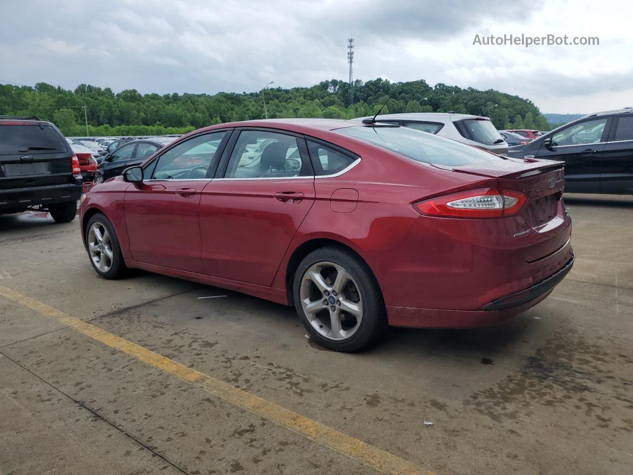 2014 Ford Fusion Se Red vin: 3FA6P0HD1ER135403