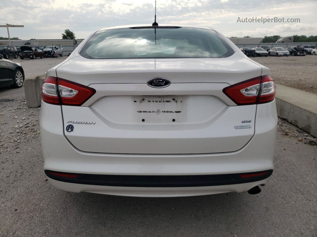 2014 Ford Fusion Se Белый vin: 3FA6P0HD1ER254312