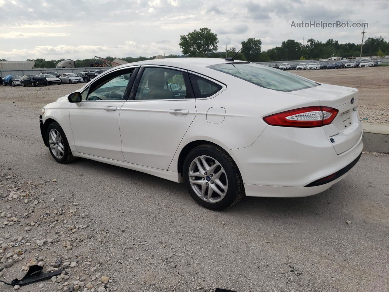 2014 Ford Fusion Se White vin: 3FA6P0HD1ER254312