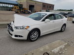 2014 Ford Fusion Se White vin: 3FA6P0HD1ER254312