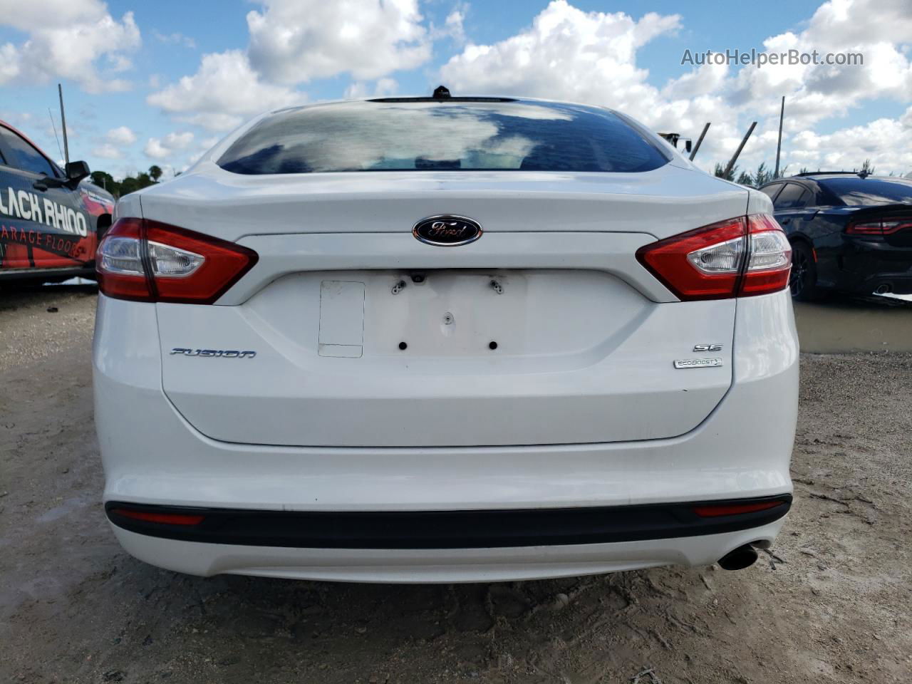 2014 Ford Fusion Se White vin: 3FA6P0HD1ER284992