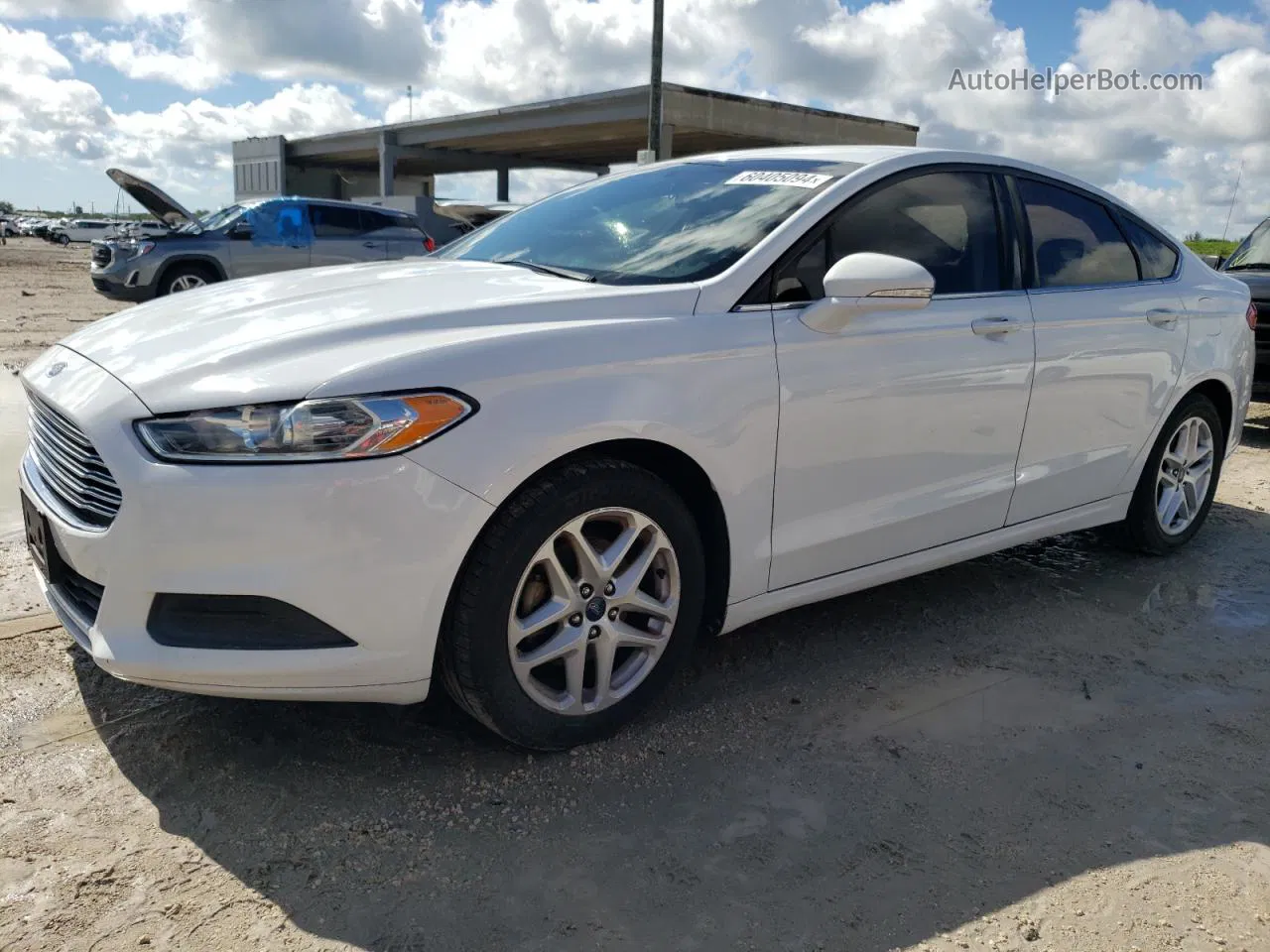 2014 Ford Fusion Se White vin: 3FA6P0HD1ER284992