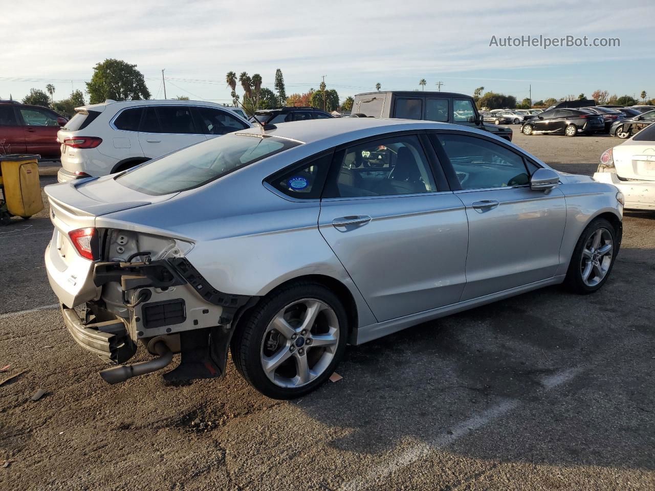 2014 Ford Fusion Se Silver vin: 3FA6P0HD1ER366205