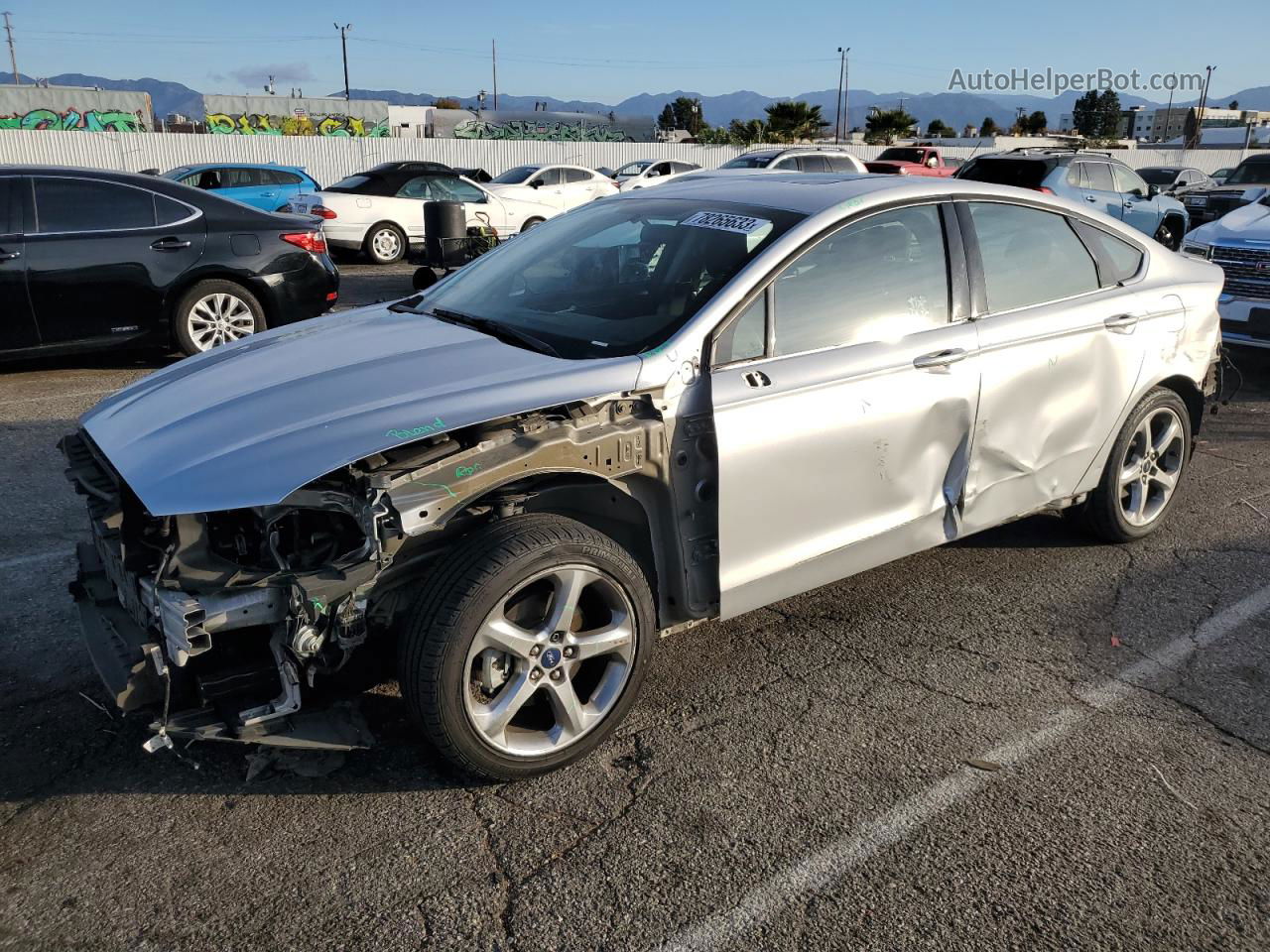 2014 Ford Fusion Se Silver vin: 3FA6P0HD1ER366205