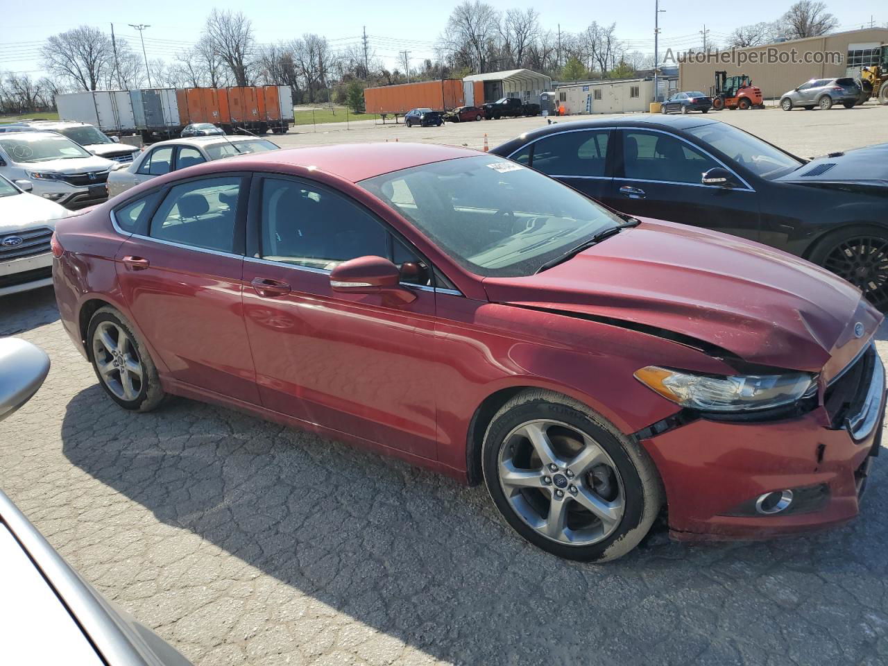 2014 Ford Fusion Se Red vin: 3FA6P0HD1ER391380