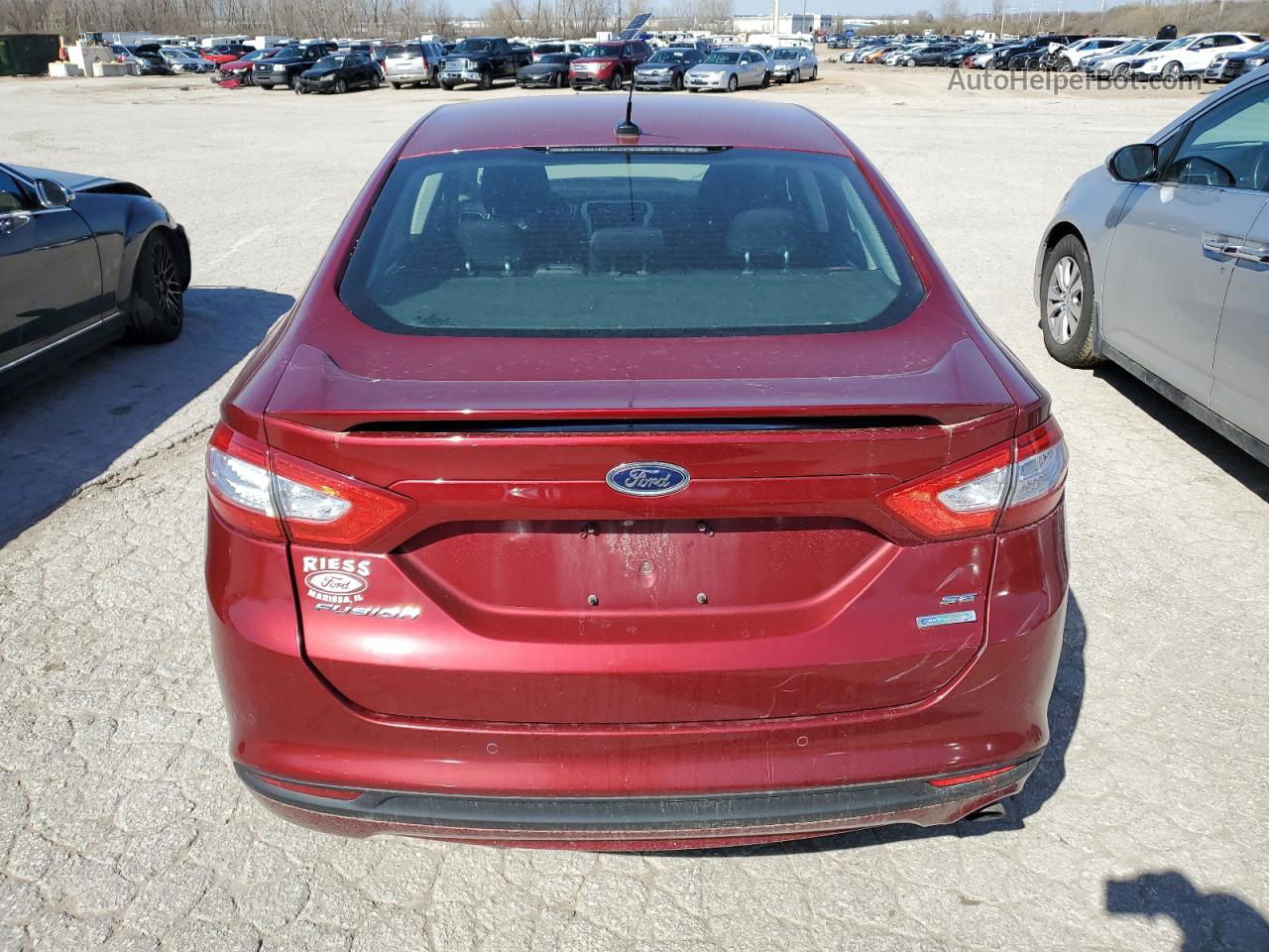 2014 Ford Fusion Se Red vin: 3FA6P0HD1ER391380
