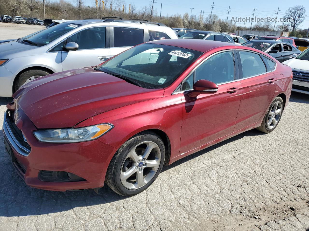 2014 Ford Fusion Se Red vin: 3FA6P0HD1ER391380