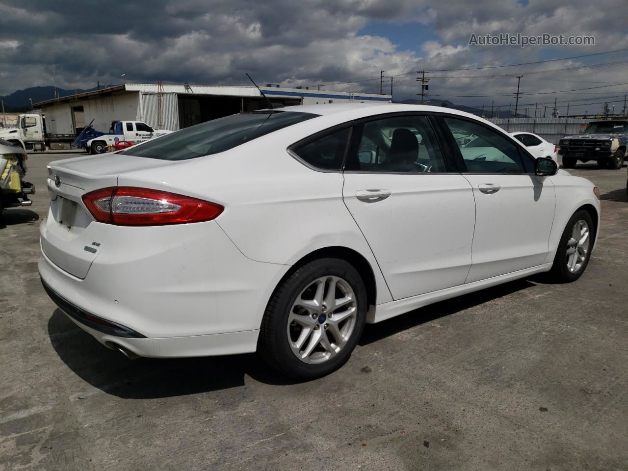 2015 Ford Fusion Se White vin: 3FA6P0HD1FR128128