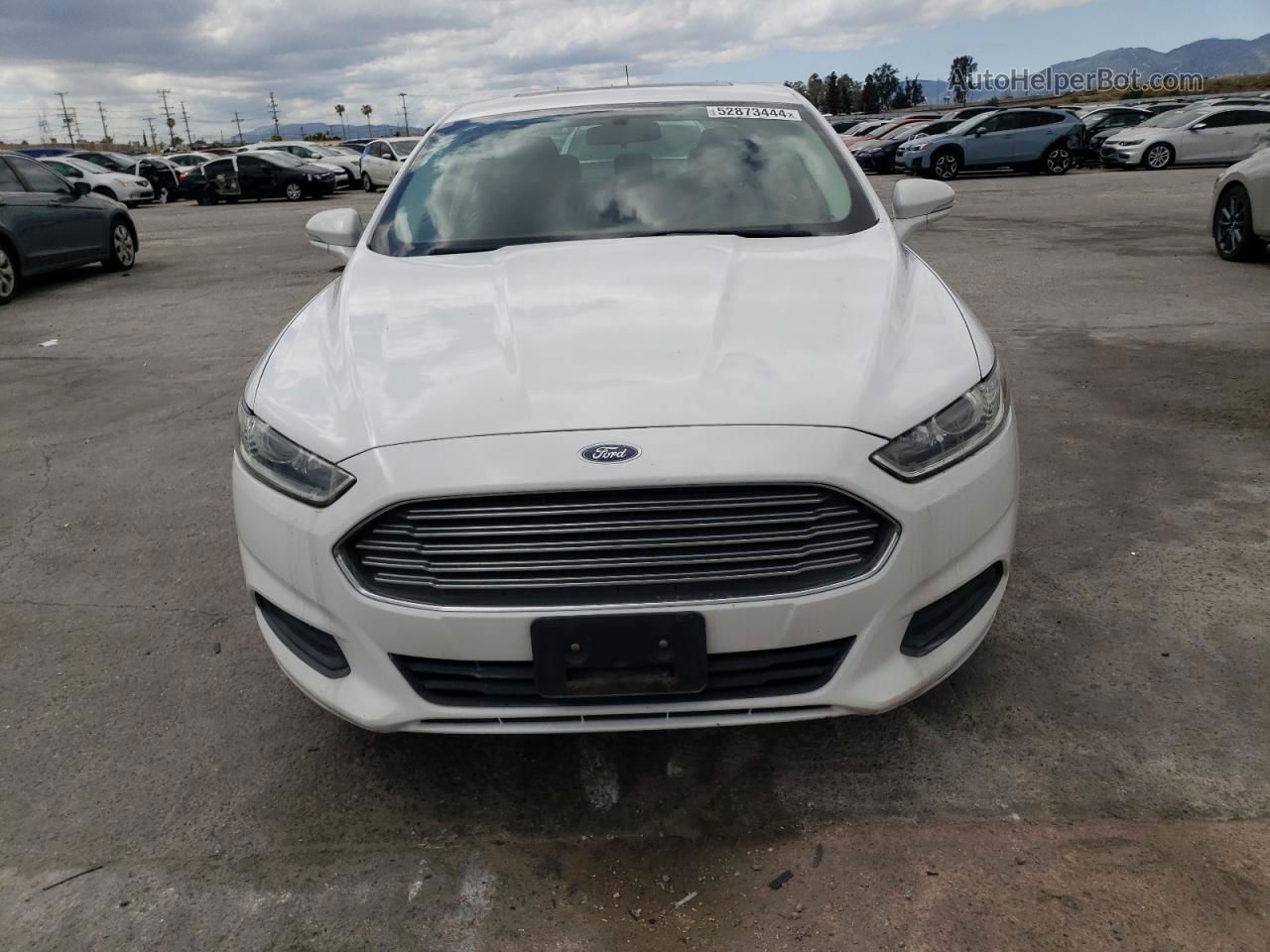 2015 Ford Fusion Se White vin: 3FA6P0HD1FR128128