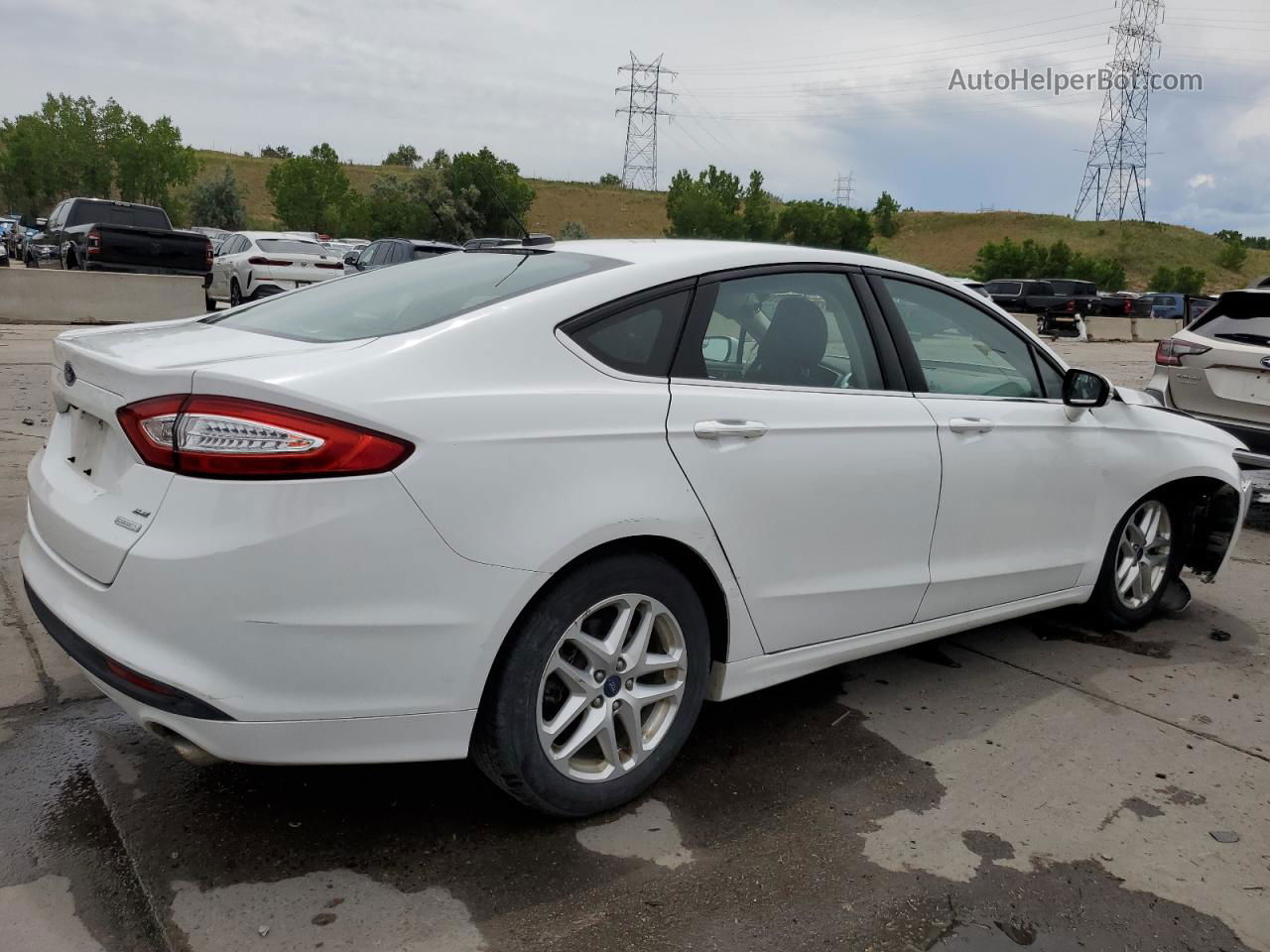 2016 Ford Fusion Se White vin: 3FA6P0HD1GR226397