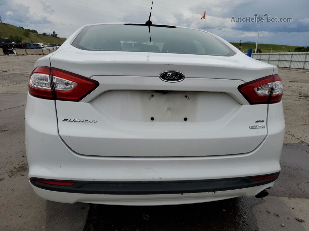 2016 Ford Fusion Se White vin: 3FA6P0HD1GR226397