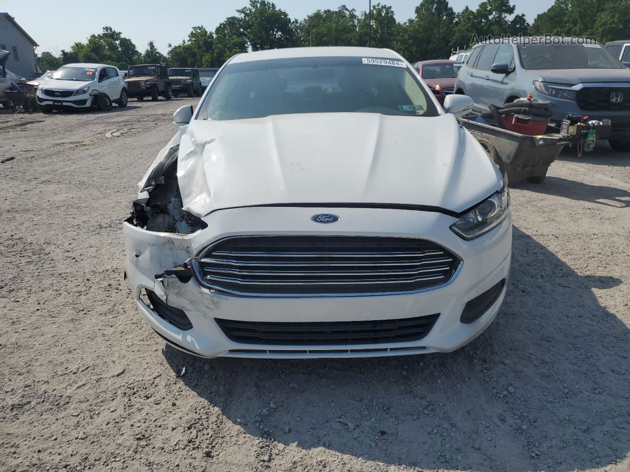 2016 Ford Fusion Se White vin: 3FA6P0HD1GR244026