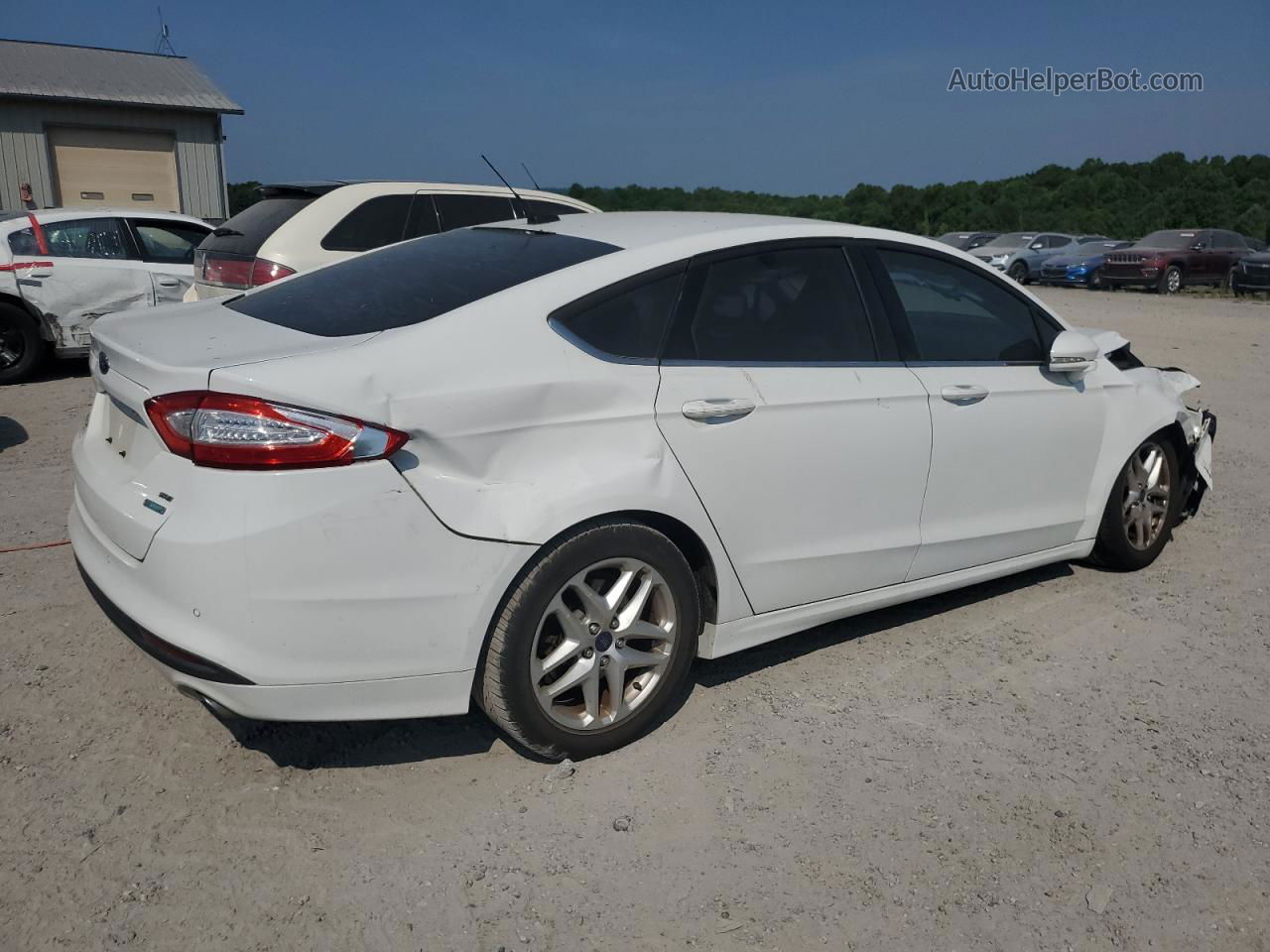 2016 Ford Fusion Se White vin: 3FA6P0HD1GR244026