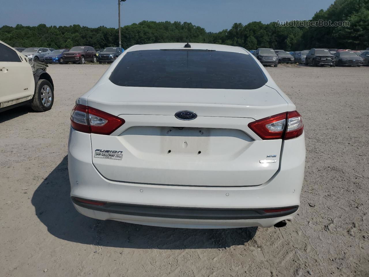 2016 Ford Fusion Se White vin: 3FA6P0HD1GR244026