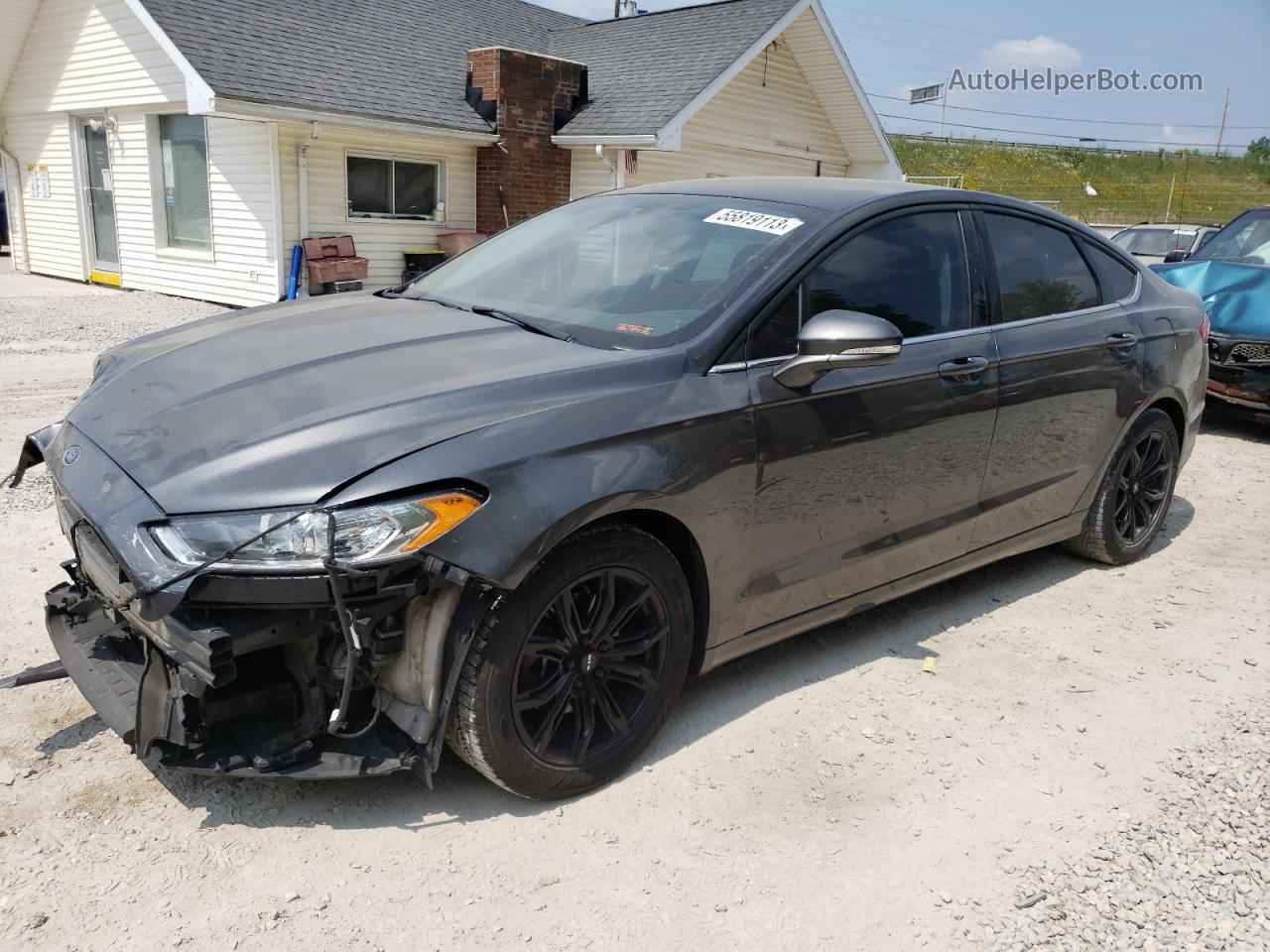 2016 Ford Fusion Se Серый vin: 3FA6P0HD1GR256497