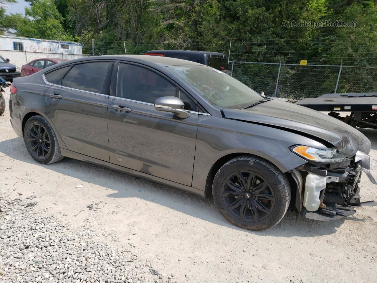 2016 Ford Fusion Se Gray vin: 3FA6P0HD1GR256497