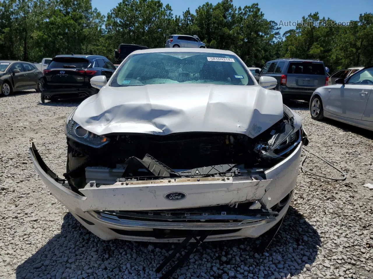 2016 Ford Fusion Se White vin: 3FA6P0HD1GR361475