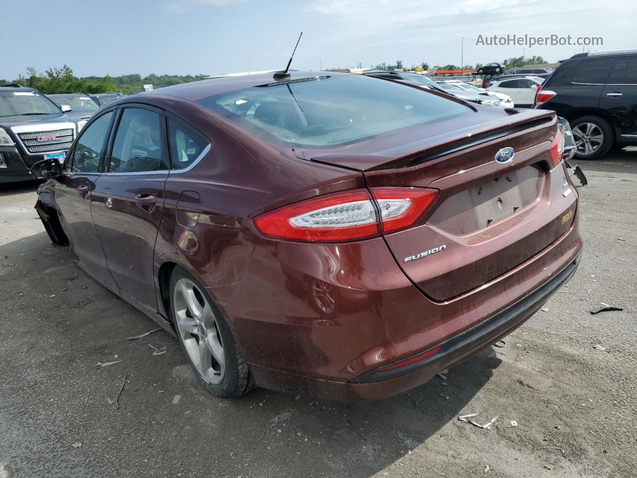 2016 Ford Fusion Se Brown vin: 3FA6P0HD1GR399756