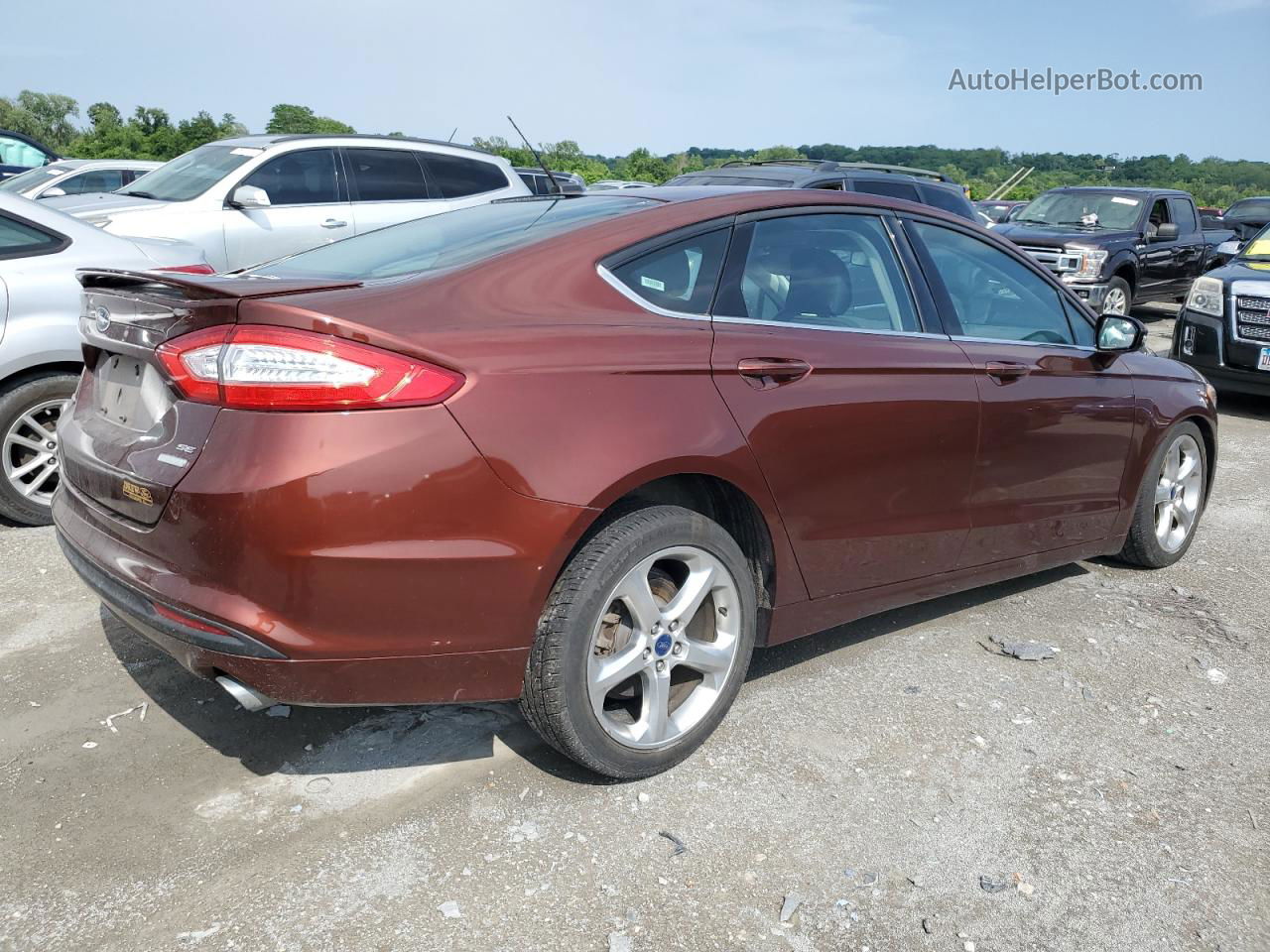 2016 Ford Fusion Se Коричневый vin: 3FA6P0HD1GR399756