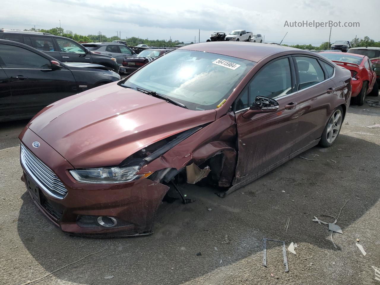 2016 Ford Fusion Se Brown vin: 3FA6P0HD1GR399756