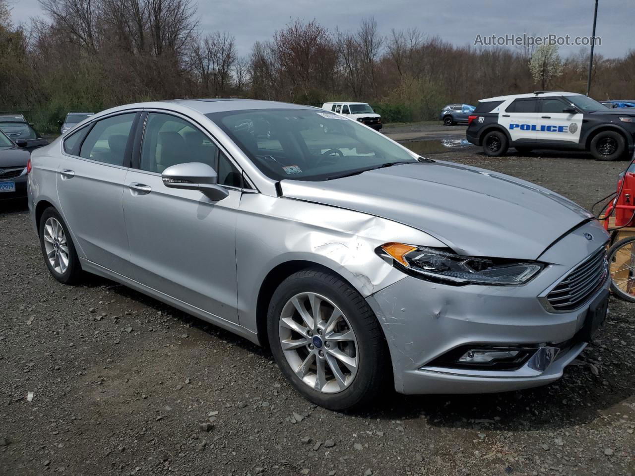 2017 Ford Fusion Se Silver vin: 3FA6P0HD1HR102017