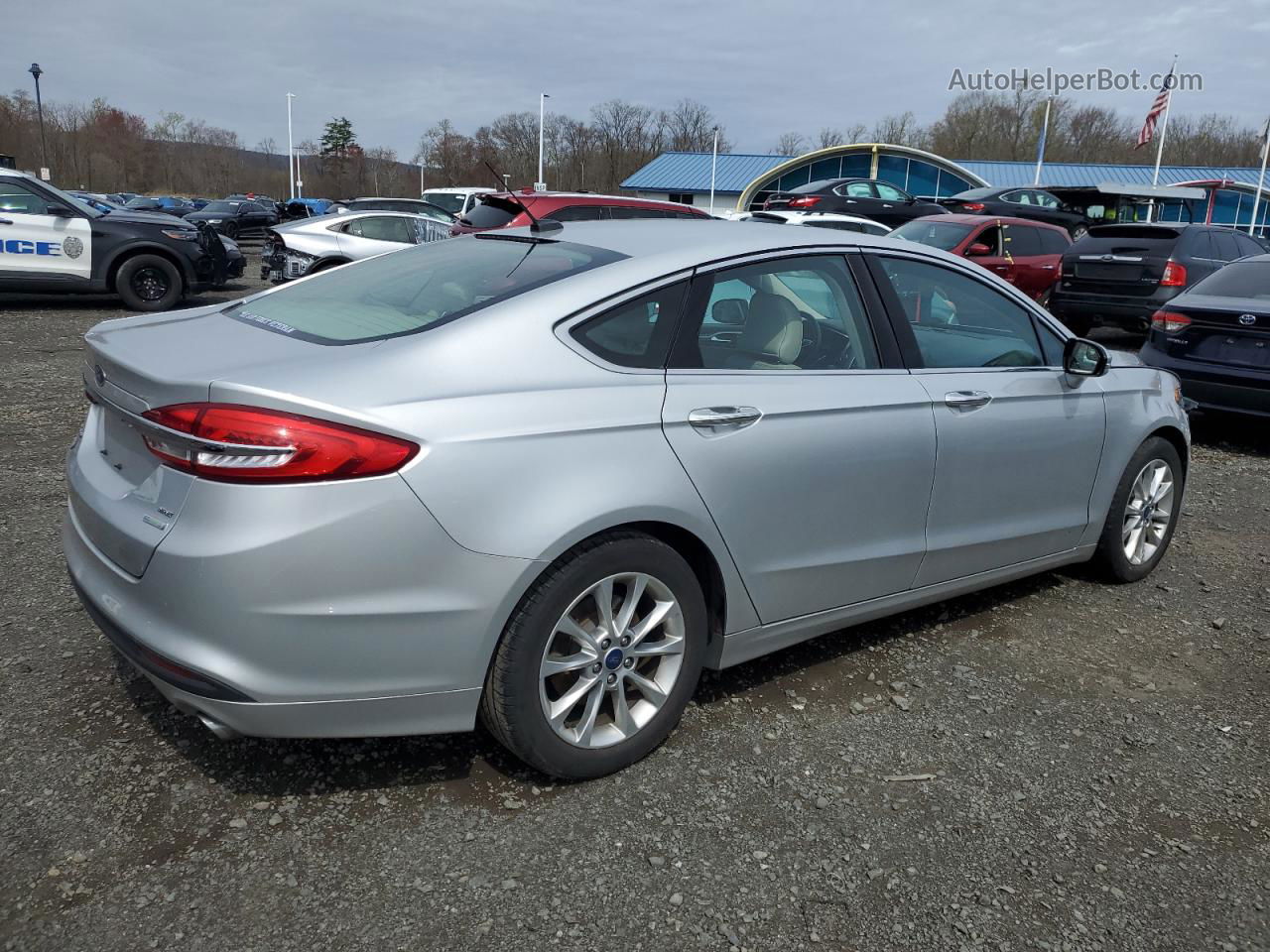 2017 Ford Fusion Se Silver vin: 3FA6P0HD1HR102017