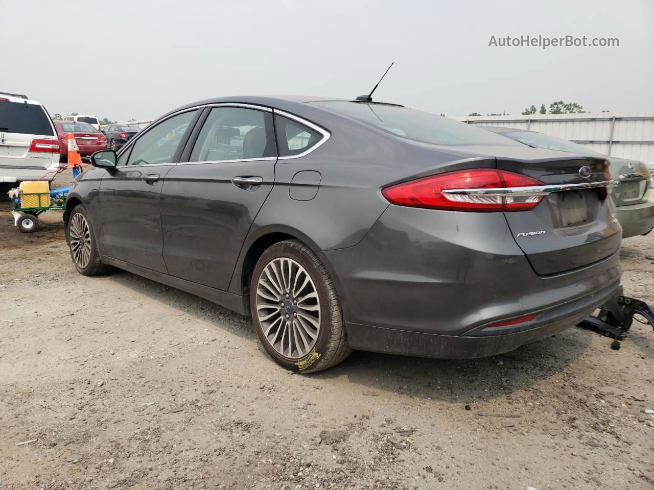 2017 Ford Fusion Se Gray vin: 3FA6P0HD1HR108271