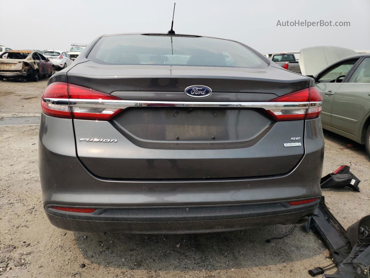 2017 Ford Fusion Se Gray vin: 3FA6P0HD1HR108271