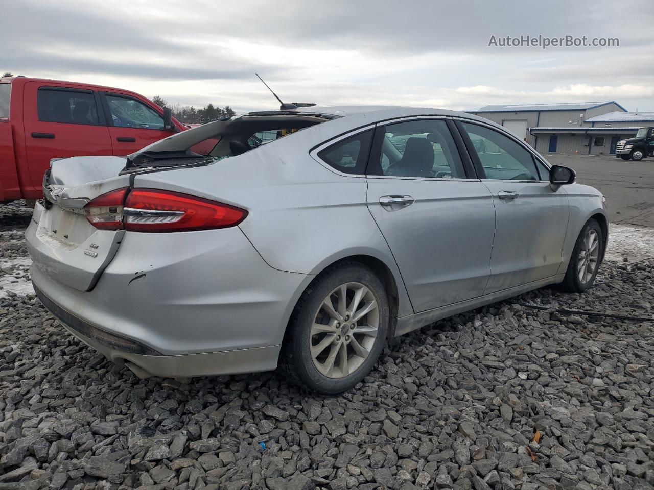 2017 Ford Fusion Se Silver vin: 3FA6P0HD1HR111882