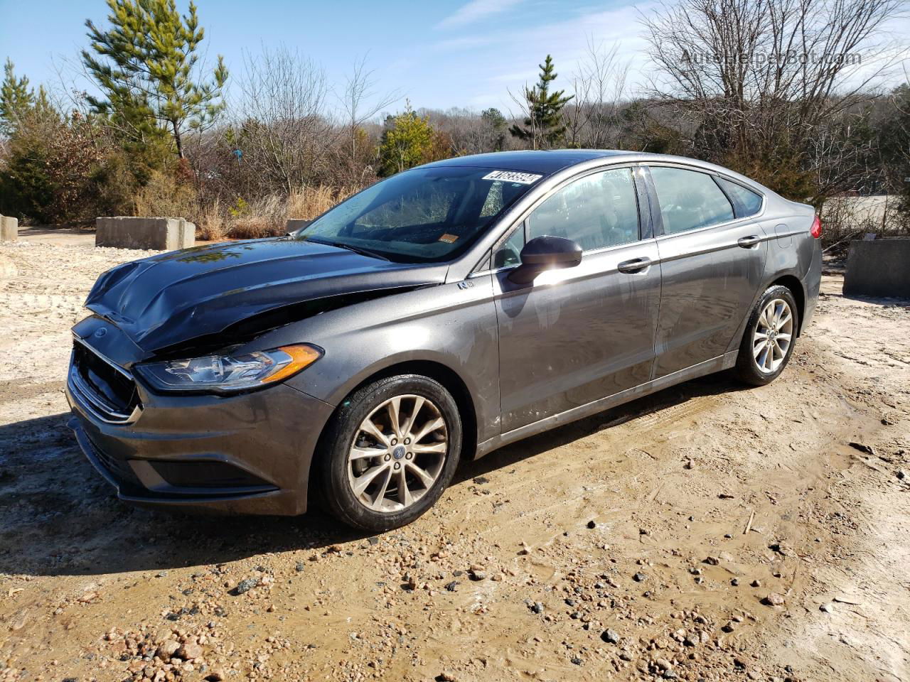 2017 Ford Fusion Se Gray vin: 3FA6P0HD1HR262110